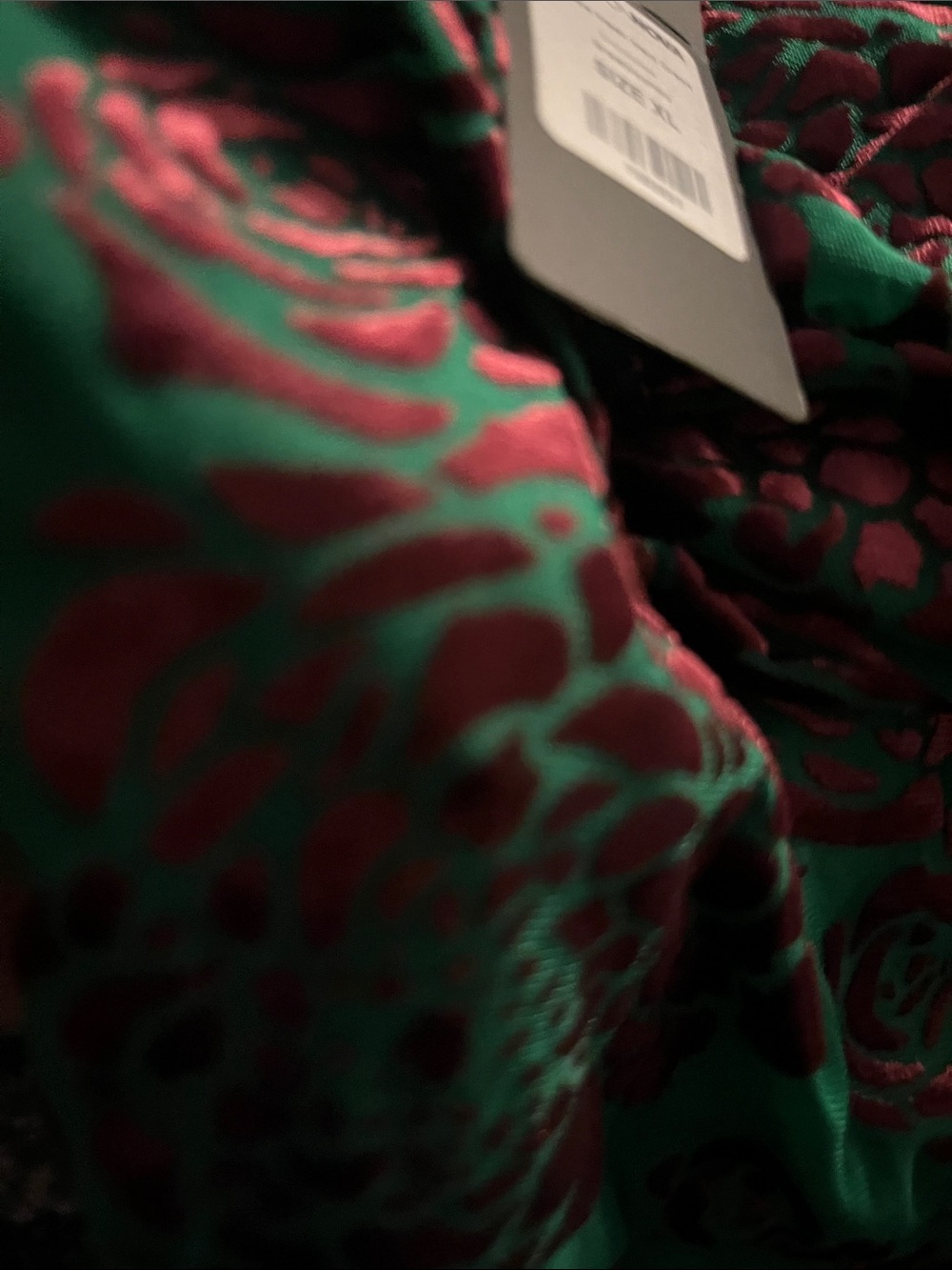 Fashion Nova Green & Pink Floral Ruched Mesh Maxi Dress - Picture 5 of 5